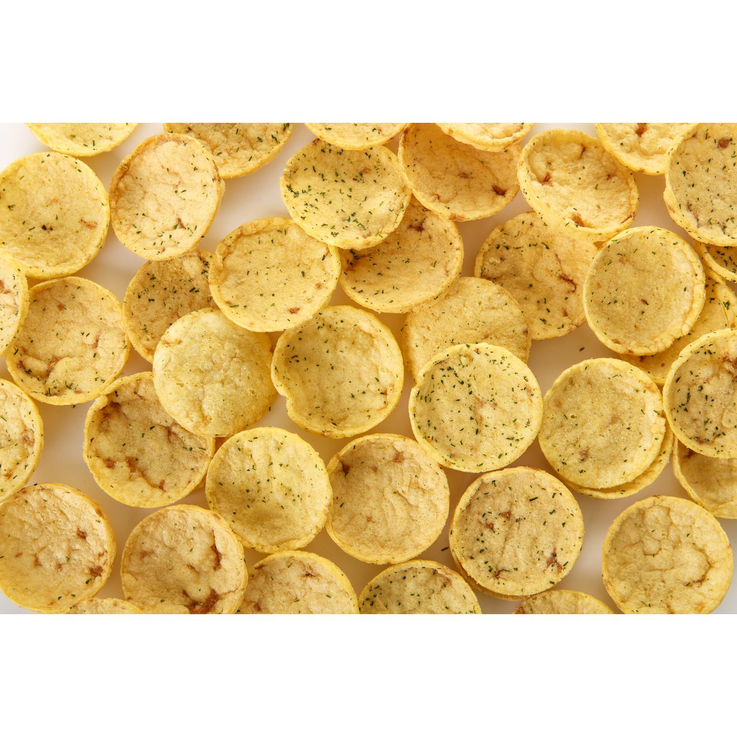 Snack de tomate, queso y orégano Natuchips Snatt's sin gluten 85 g. — otra vista del envase