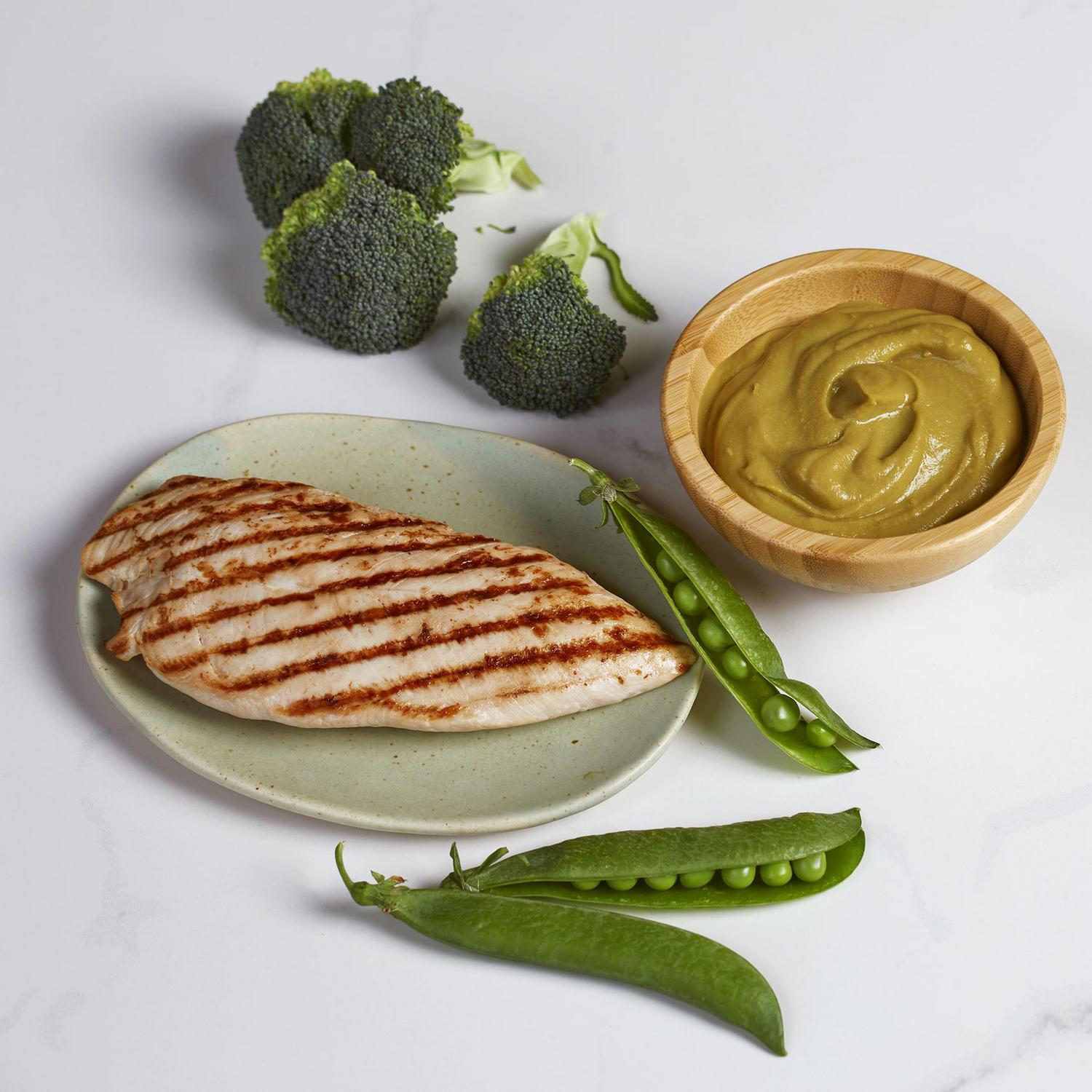 Tarrito de brócoli y guisantes con pavo desde 6 meses ecológico Gerber sin gluten 190 g. — otra vista del envase