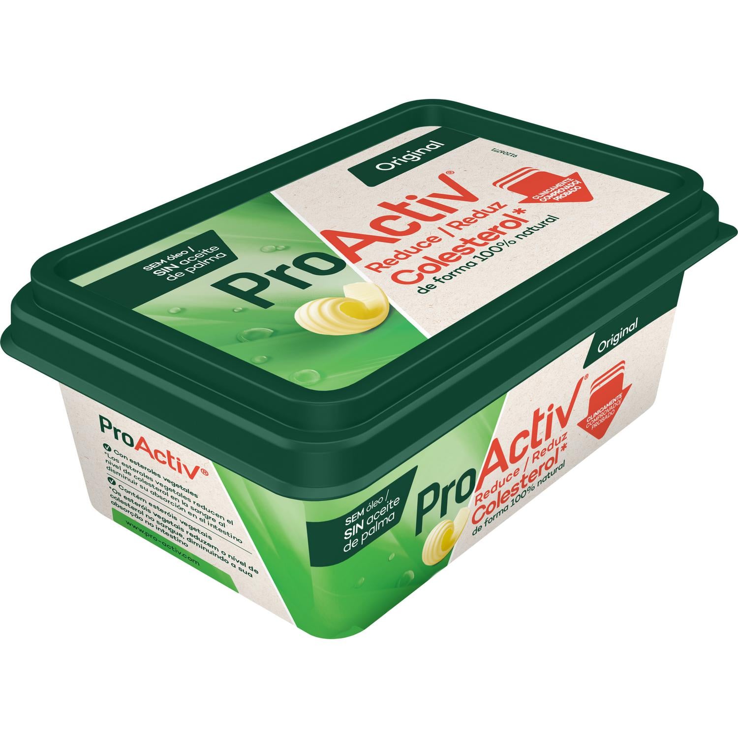 Margarina original ProActiv sin gluten sin lactosa sin aceite de palma 225 g. — otra vista del envase
