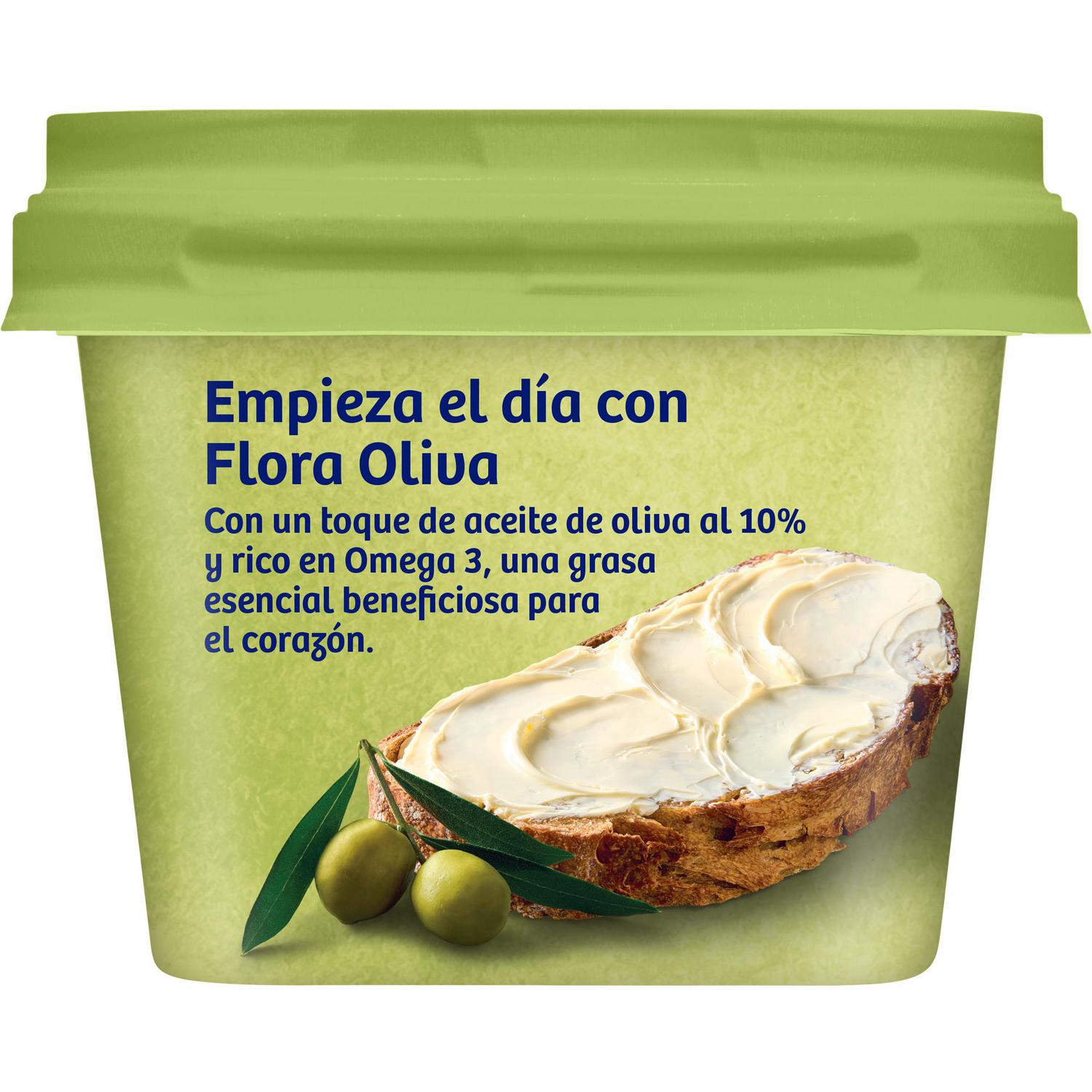 Margarina oliva Flora sin gluten y sin lactosa 225 g. — otra vista del envase