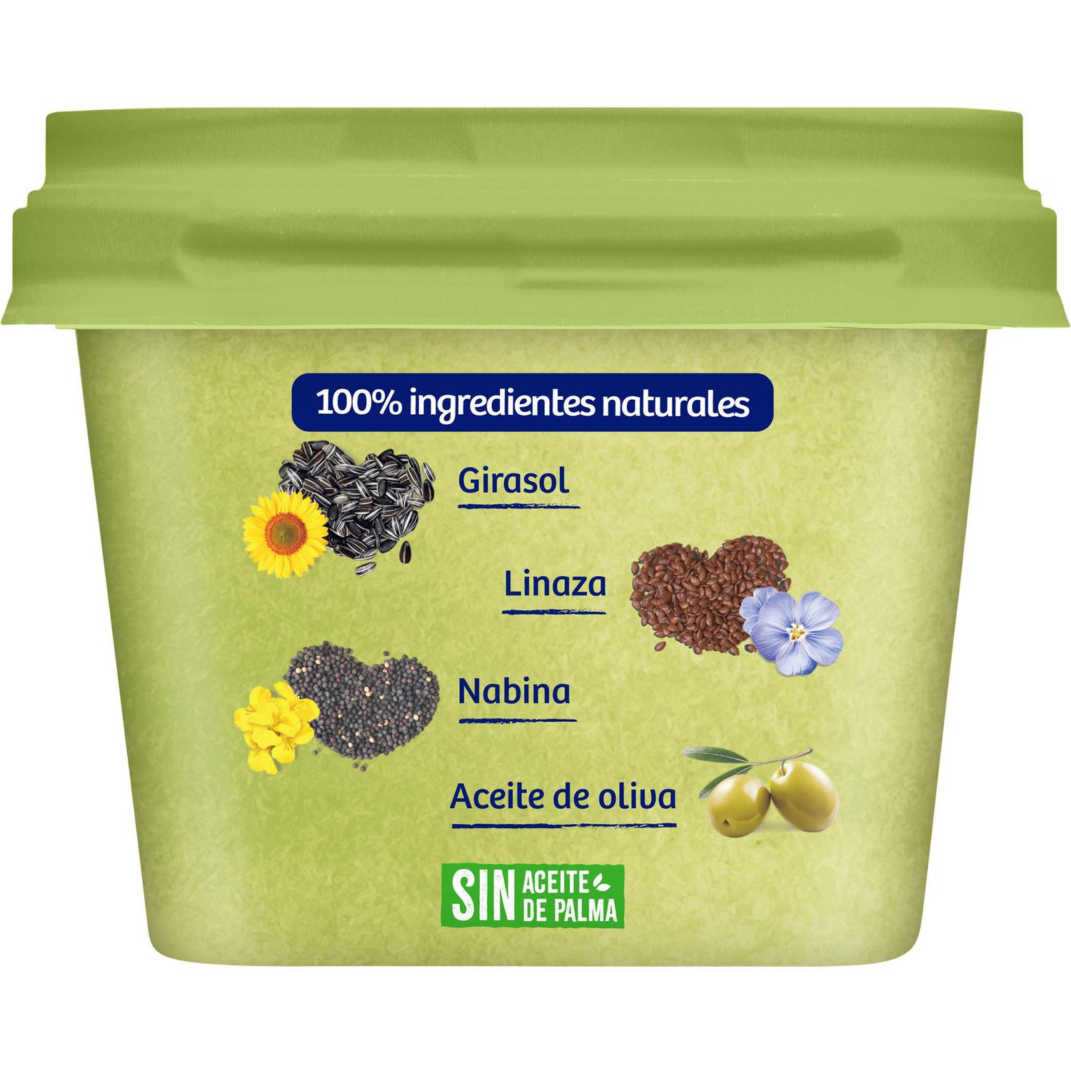 Margarina oliva Flora sin gluten y sin lactosa 225 g. — otra vista del envase