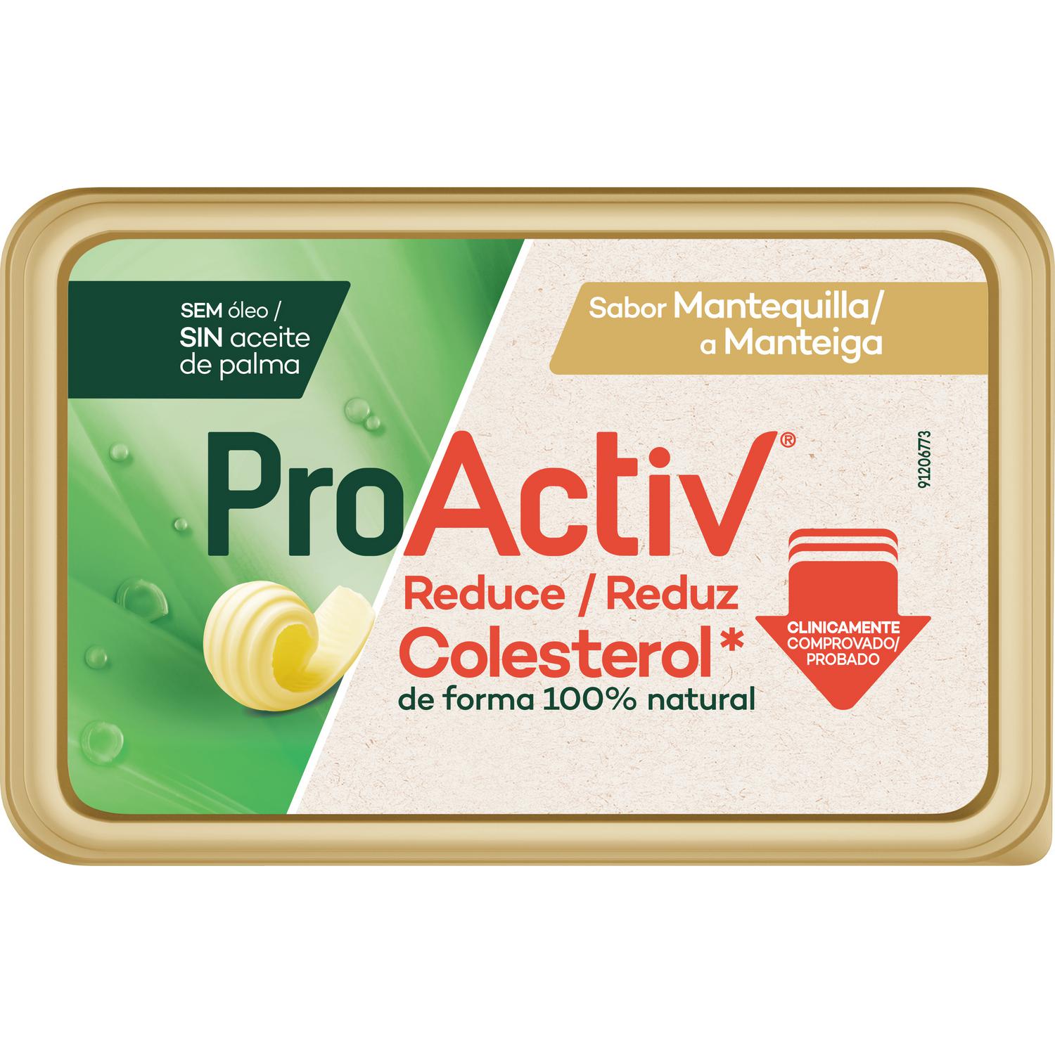 Margarina sabor mantequilla ProActiv sin gluten y sin lactosa 225 g — otra vista del envase