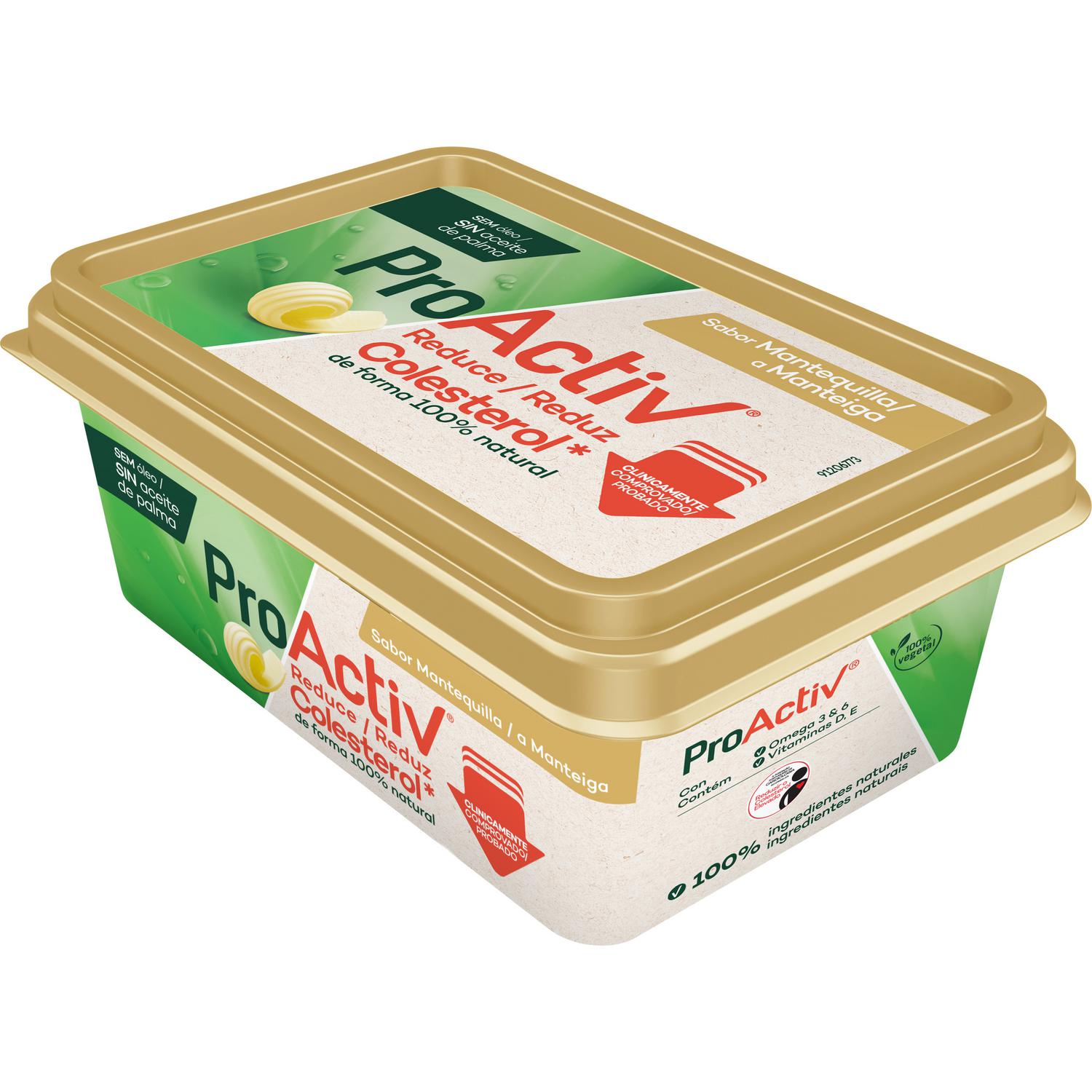 Margarina sabor mantequilla ProActiv sin gluten y sin lactosa 225 g — otra vista del envase