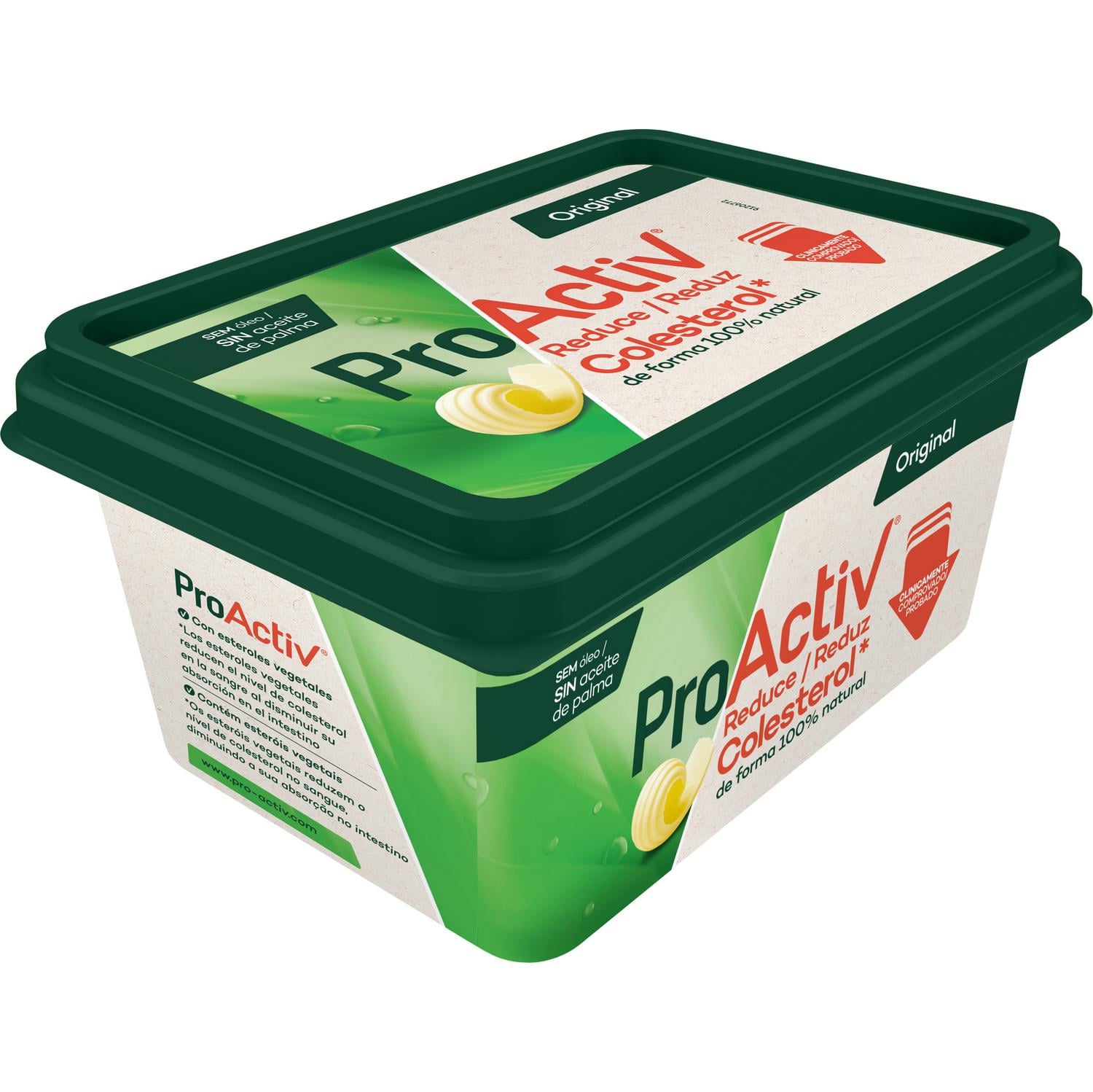 Margarina original ProActiv sin gluten sin lactosa sin aceite de palma 450 g. — otra vista del envase