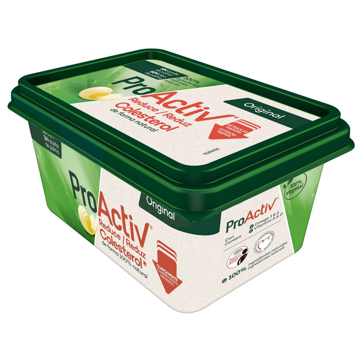 Margarina original ProActiv sin gluten sin lactosa sin aceite de palma 450 g. — otra vista del envase