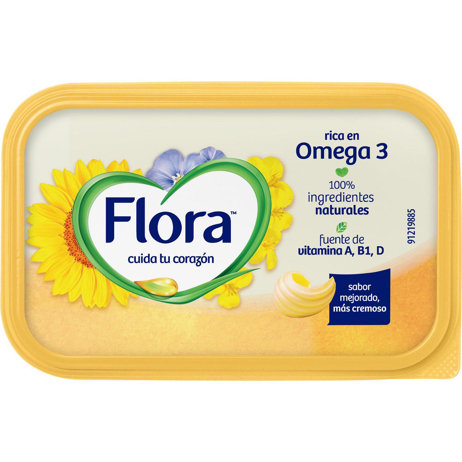 Margarina original Flora sin gluten y sin lactosa 400 g. — otra vista del envase