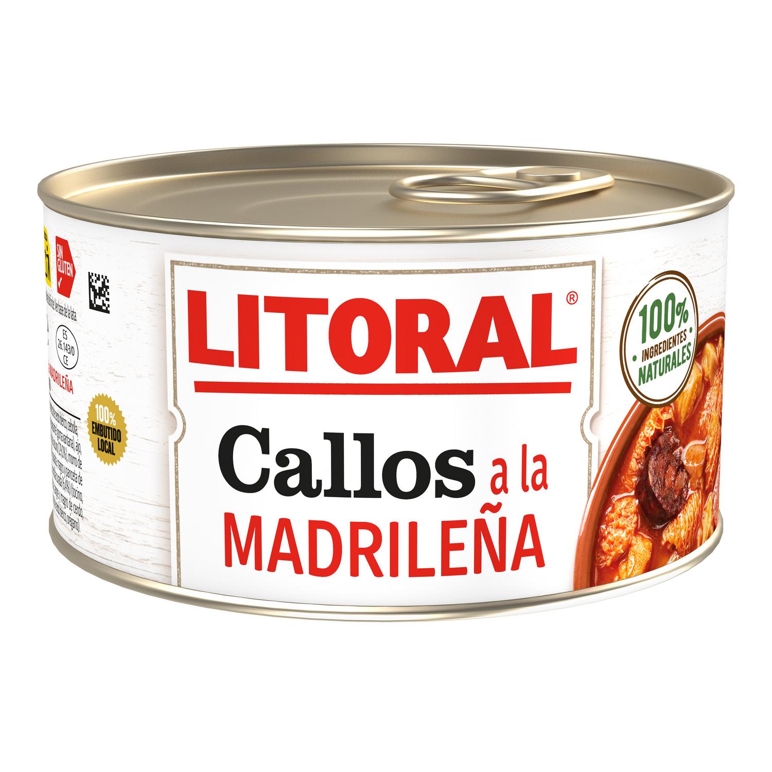 Callos a la madrileña Litoral sin gluten 370 g. — otra vista del envase