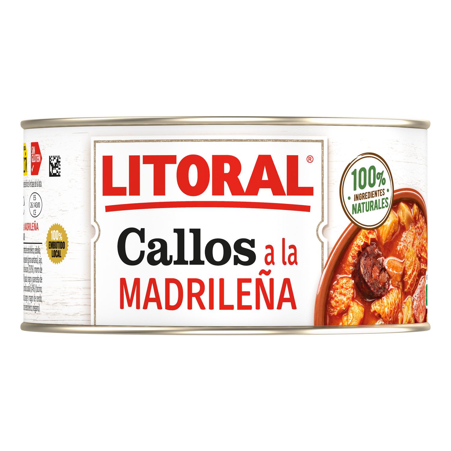 Callos a la madrileña Litoral sin gluten 370 g. — otra vista del envase