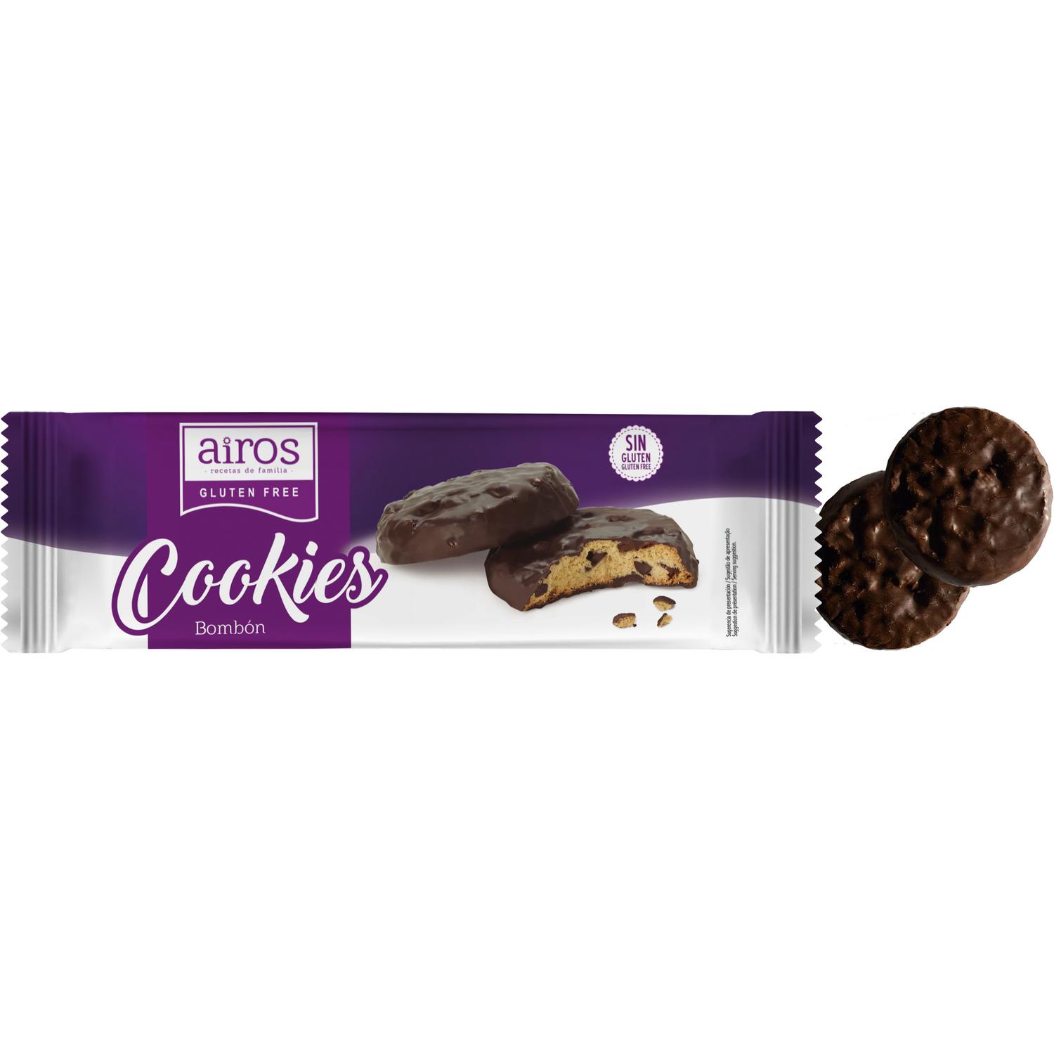Galletas Cookies bombón Airos sin gluten 230 gr. — otra vista del envase