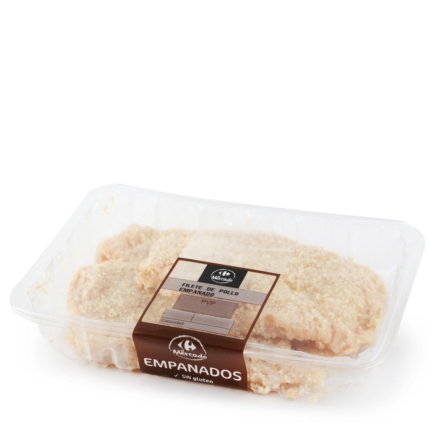 Filetes de pollo empanado El Mercado sin gluten 500 g aprox — otra vista del envase