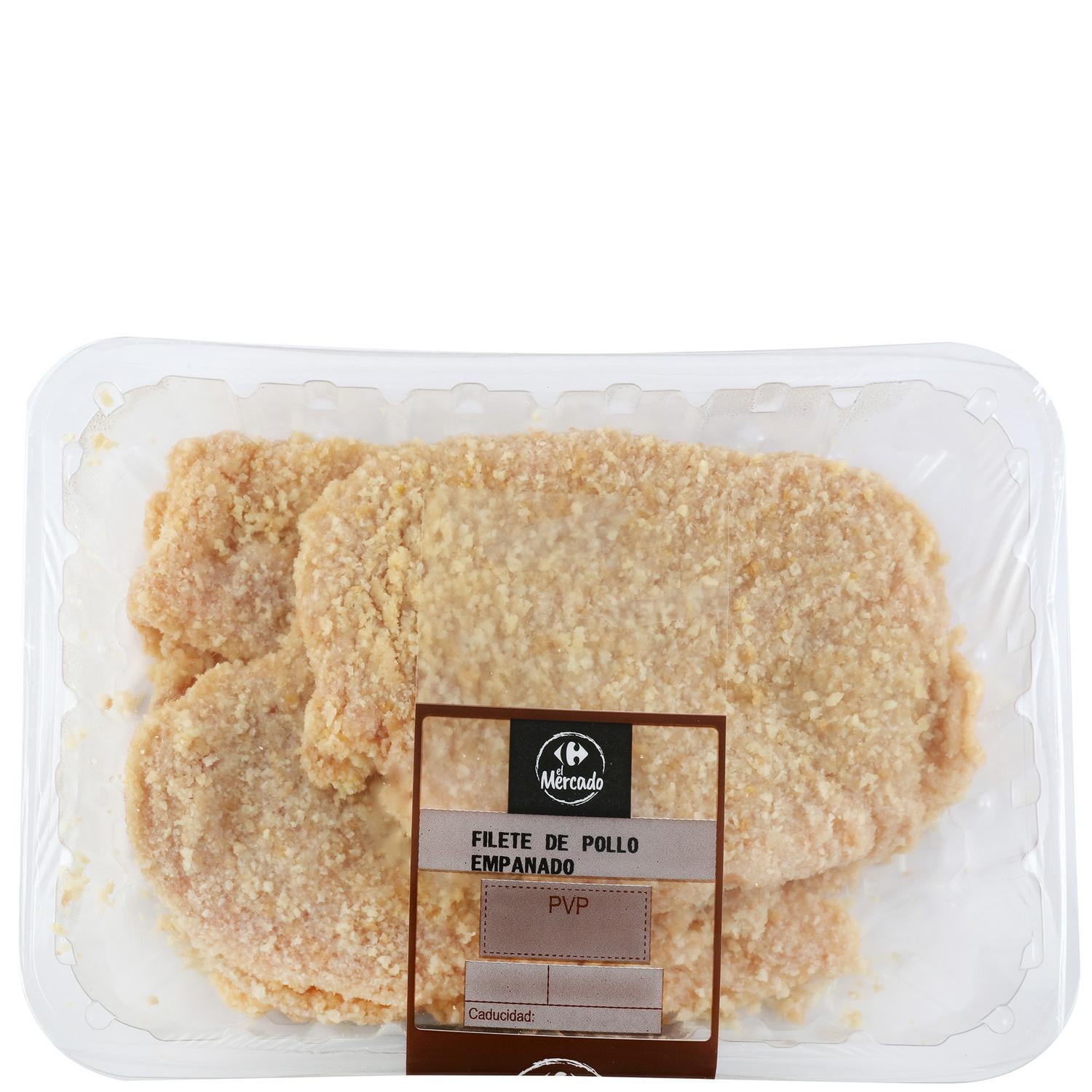 Filetes de pollo empanado El Mercado sin gluten 500 g aprox — otra vista del envase