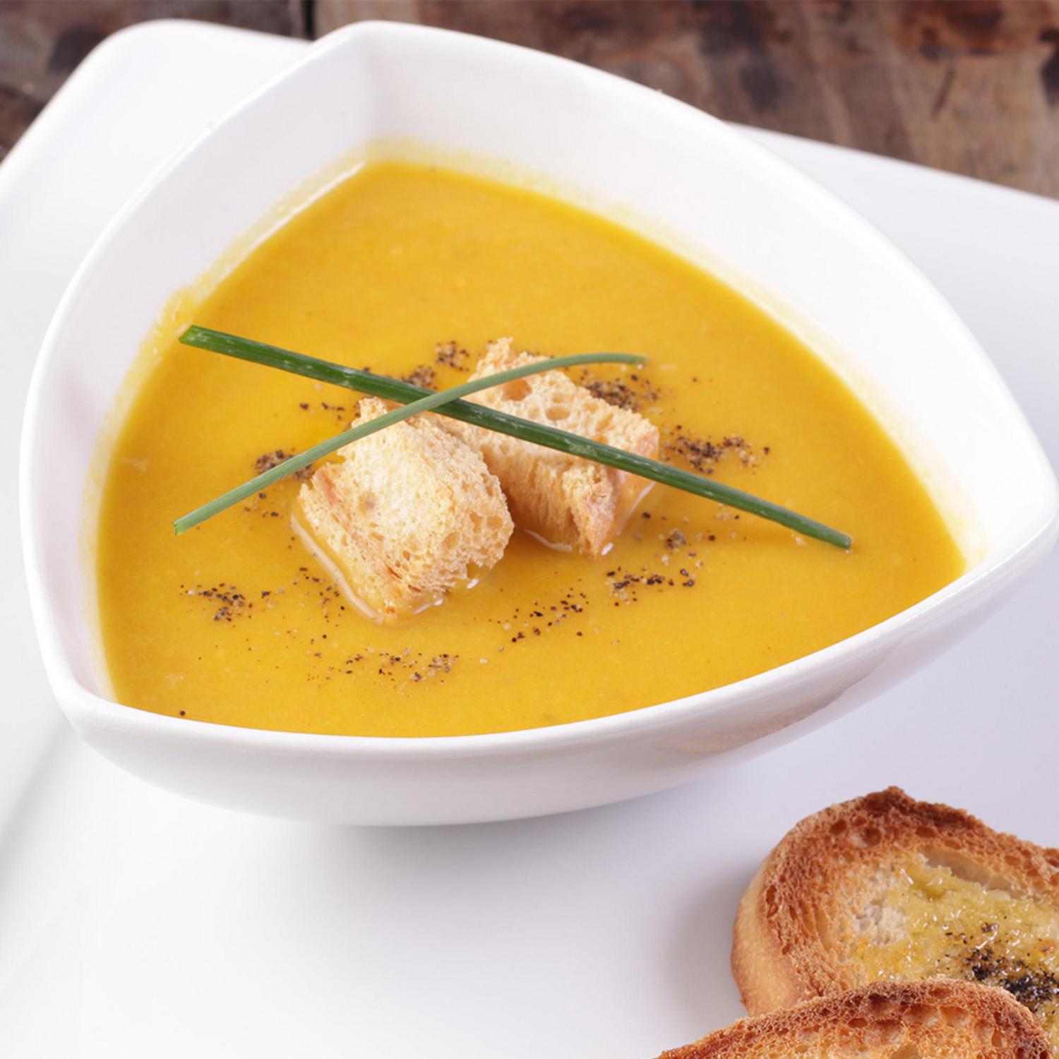 Crema de calabaza con puerro y un toque de cilantro Santa Teresa sin gluten sin lactosa 400 ml. — otra vista del envase