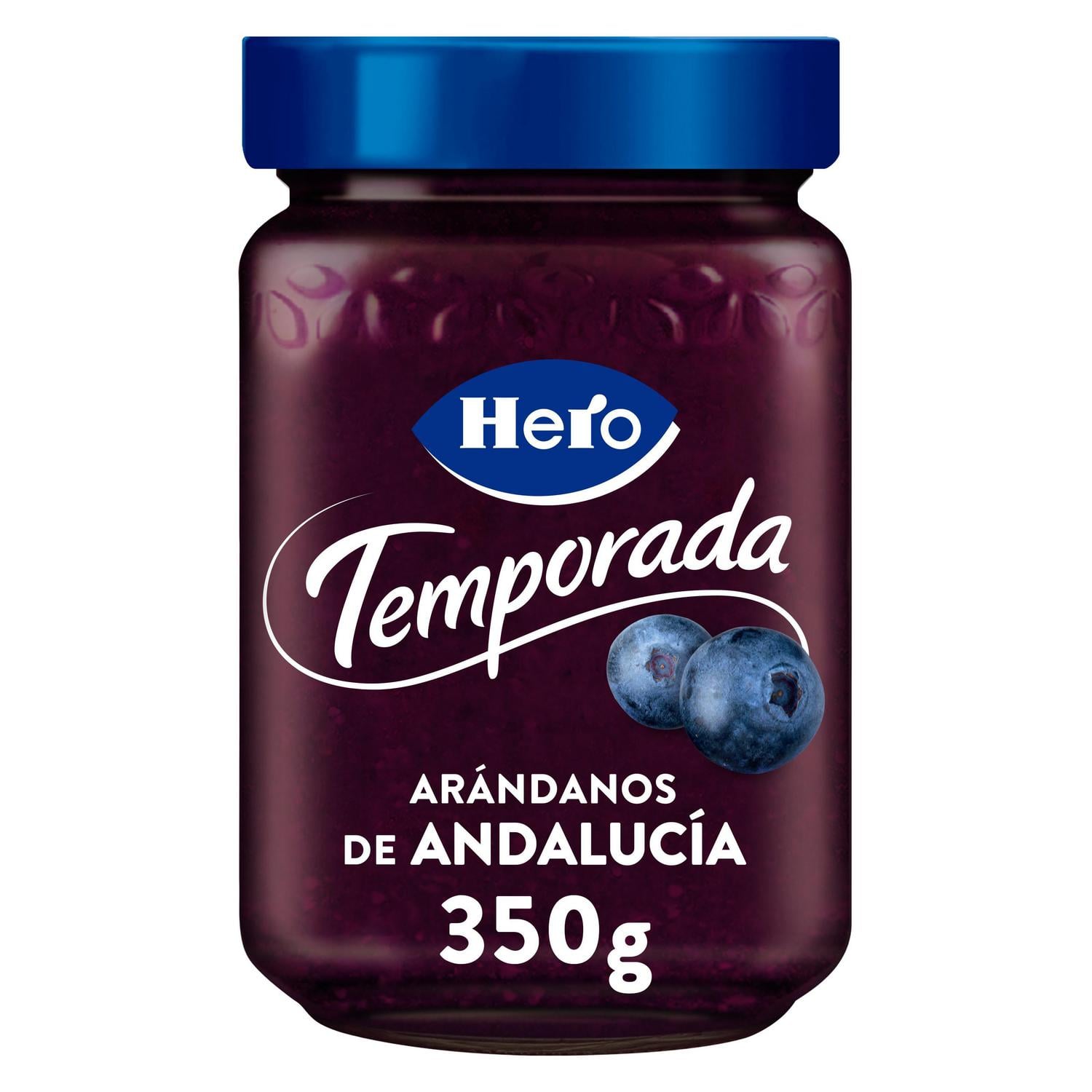 Mermelada de arándanos Temporada Hero sin gluten 350 g. — otra vista del envase