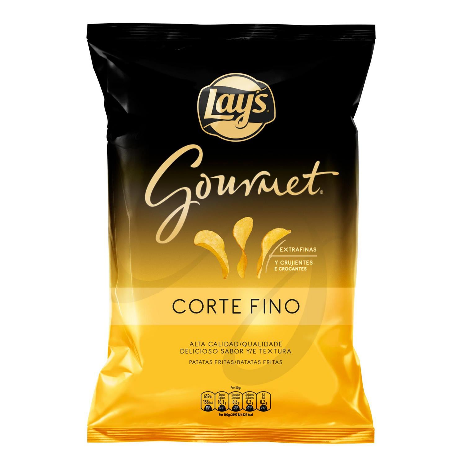 Patatas Fritas corte fino Lay's Gourmet sin gluten 170 g. — otra vista del envase