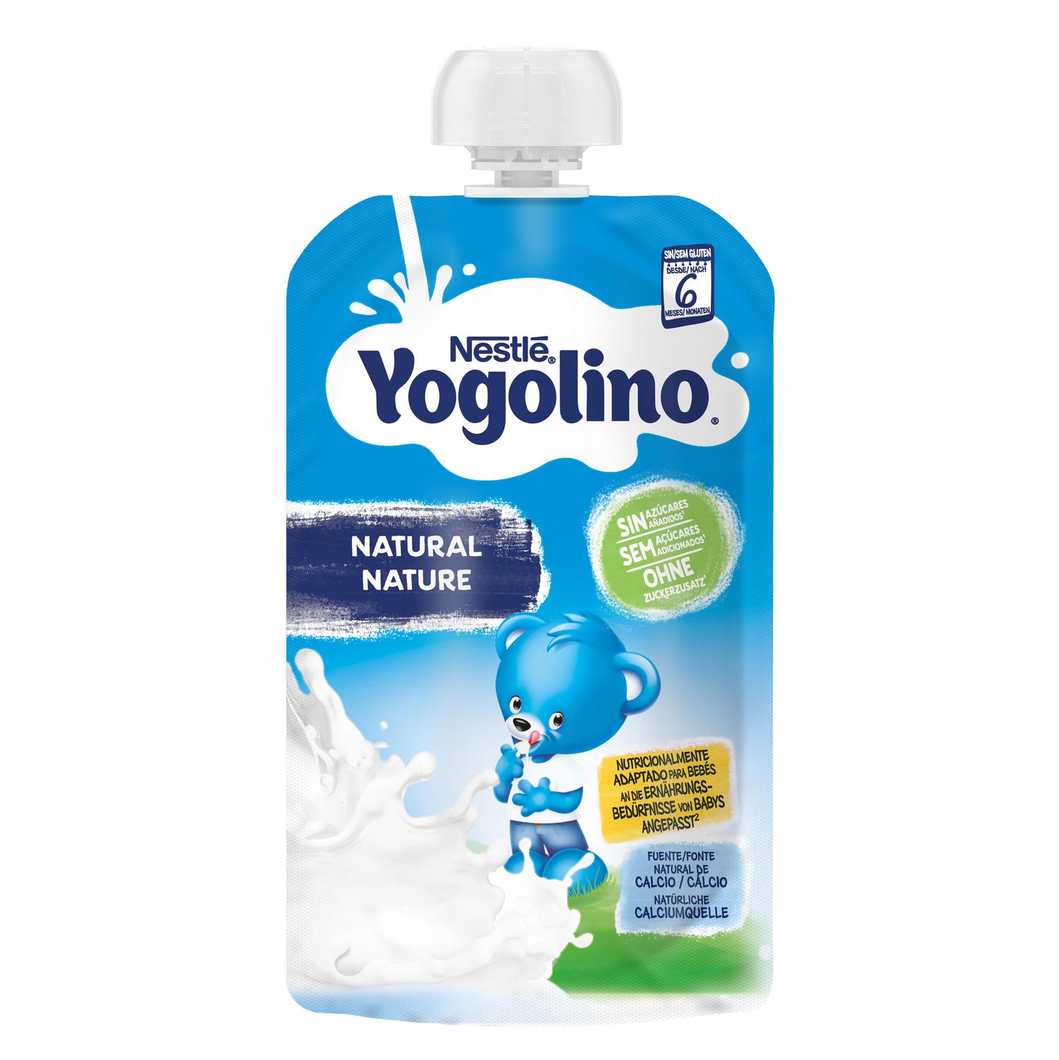 Postre lácteo natural desde 6 meses Nestlé Yogolino sin gluten y sin azúcar añadido 100 g. — otra vista del envase