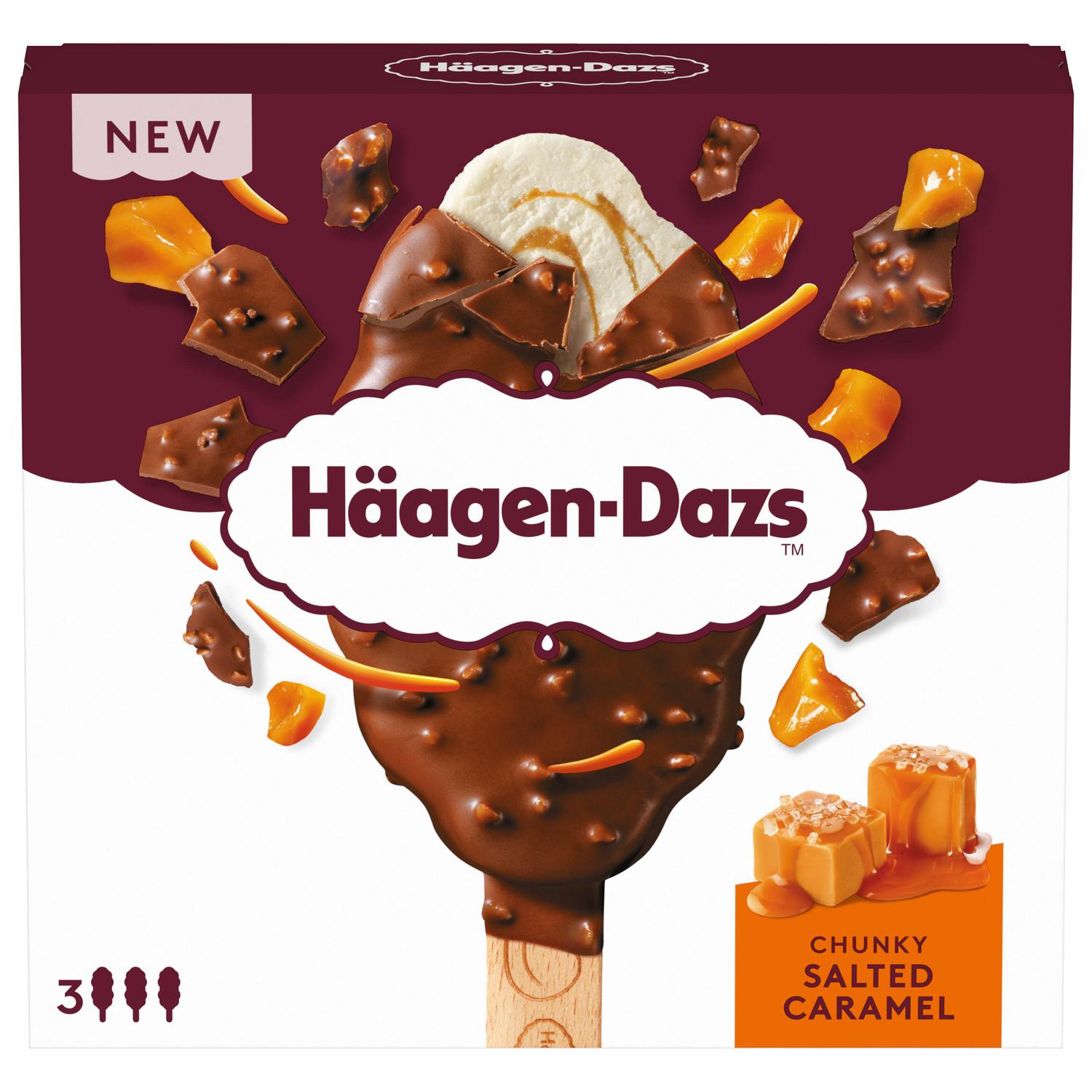 Bombón helado sabor vainilla y caramelo Häagen-Dazs sin gluten 3 ud. — otra vista del envase