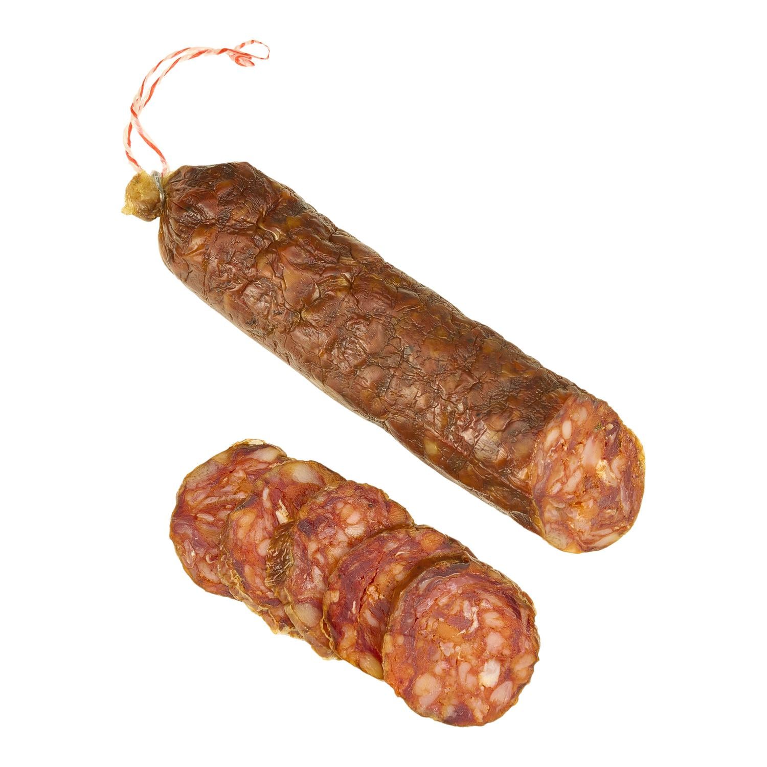 Chorizo vela ibérico Monte Honfria sin gluten y sin lactosa 150 g. — otra vista del envase
