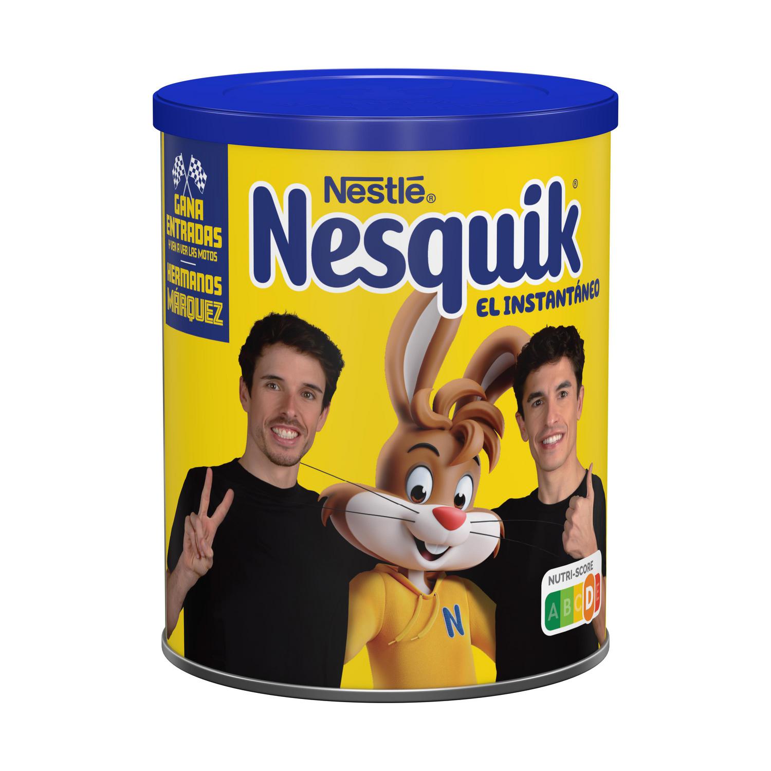 Cacao soluble instantáneo Nestlé Nesquik sin gluten 390 g. — otra vista del envase