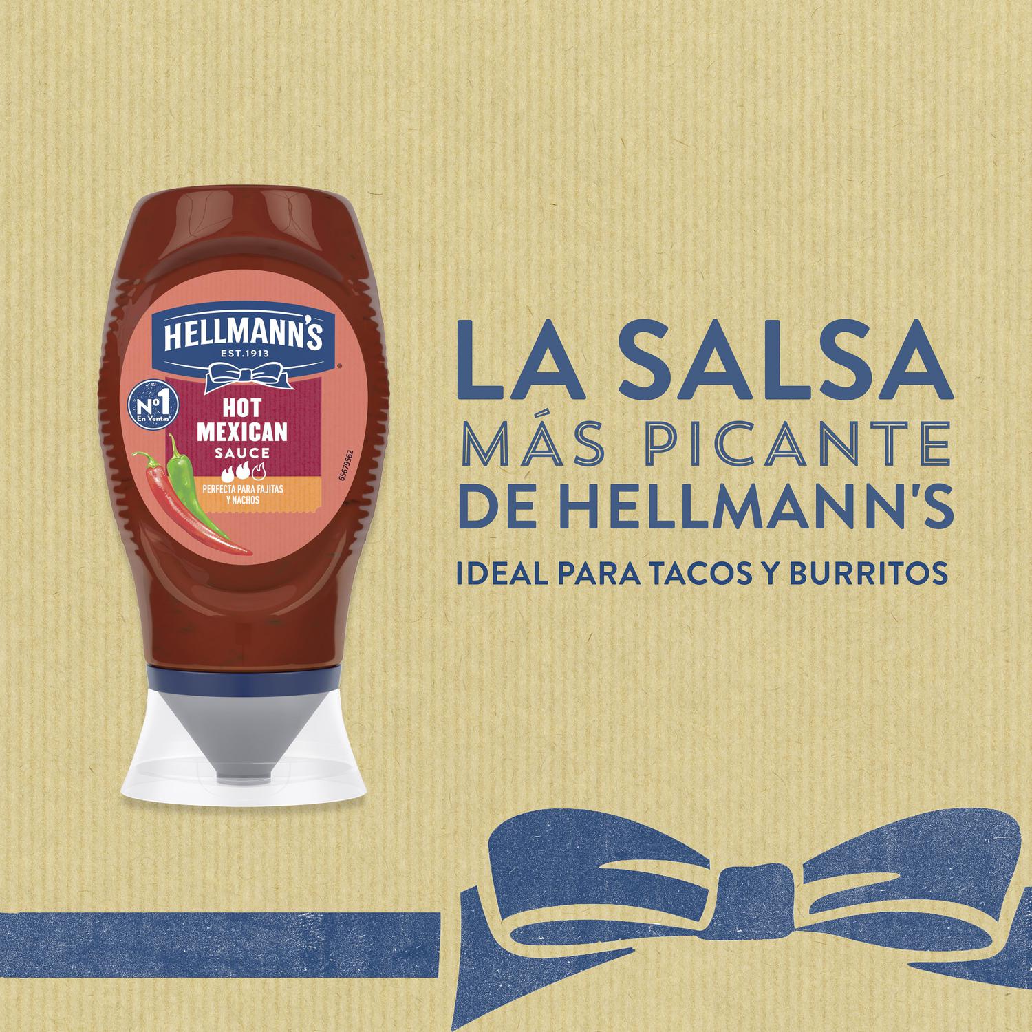 Salsa mexicana picante Hellmann's sin gluten envase 250 ml. — otra vista del envase