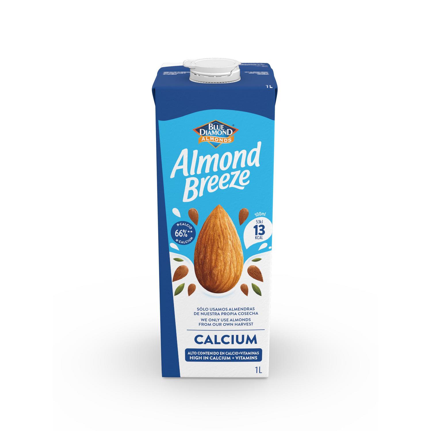Bebida de almendra calcio zero azúcar Almond Breeze sin gluten y sin lactosa brik 1 l. — otra vista del envase