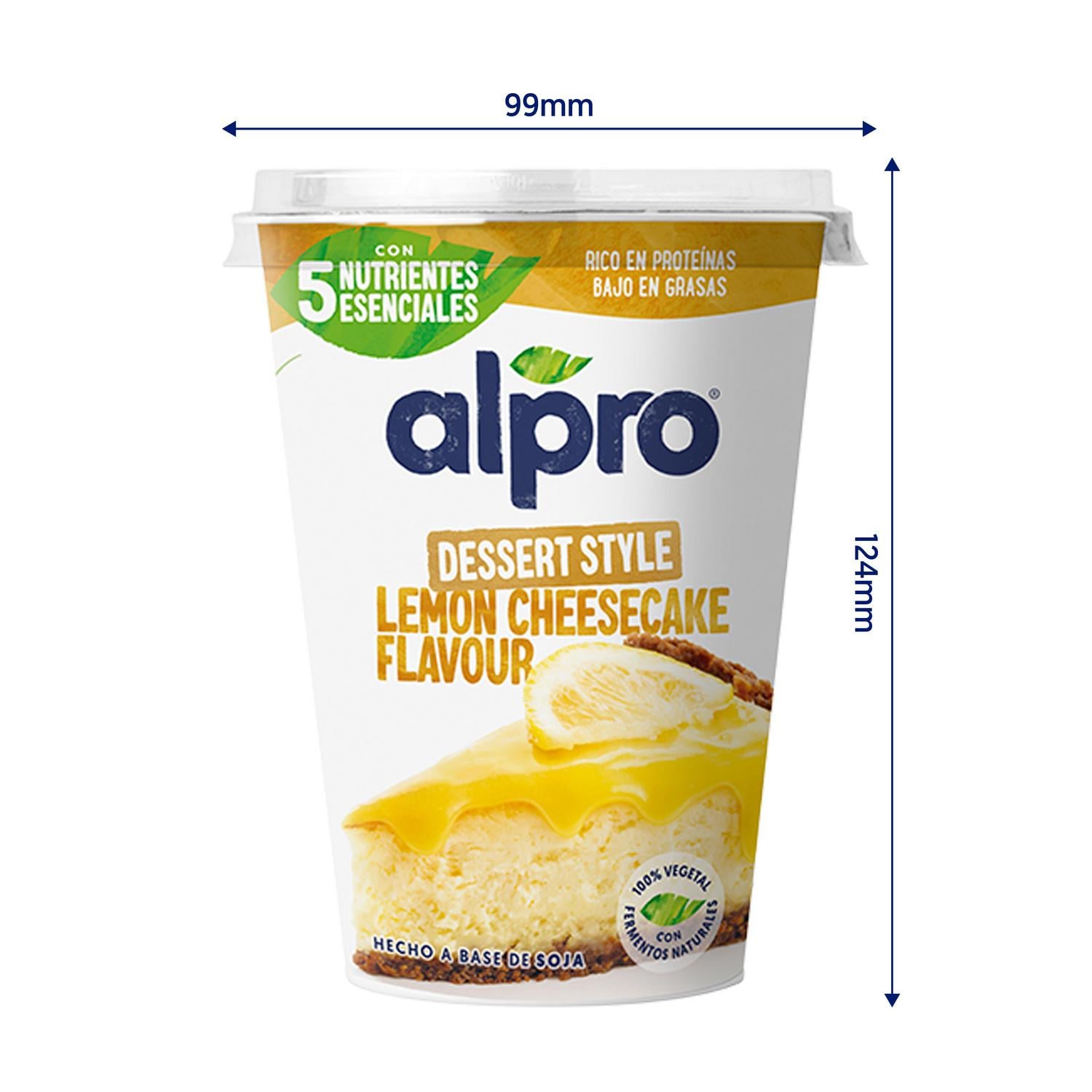 Producto fermentado de soja con limón Alpro sin gluten sin lactosa 400 g. — otra vista del envase
