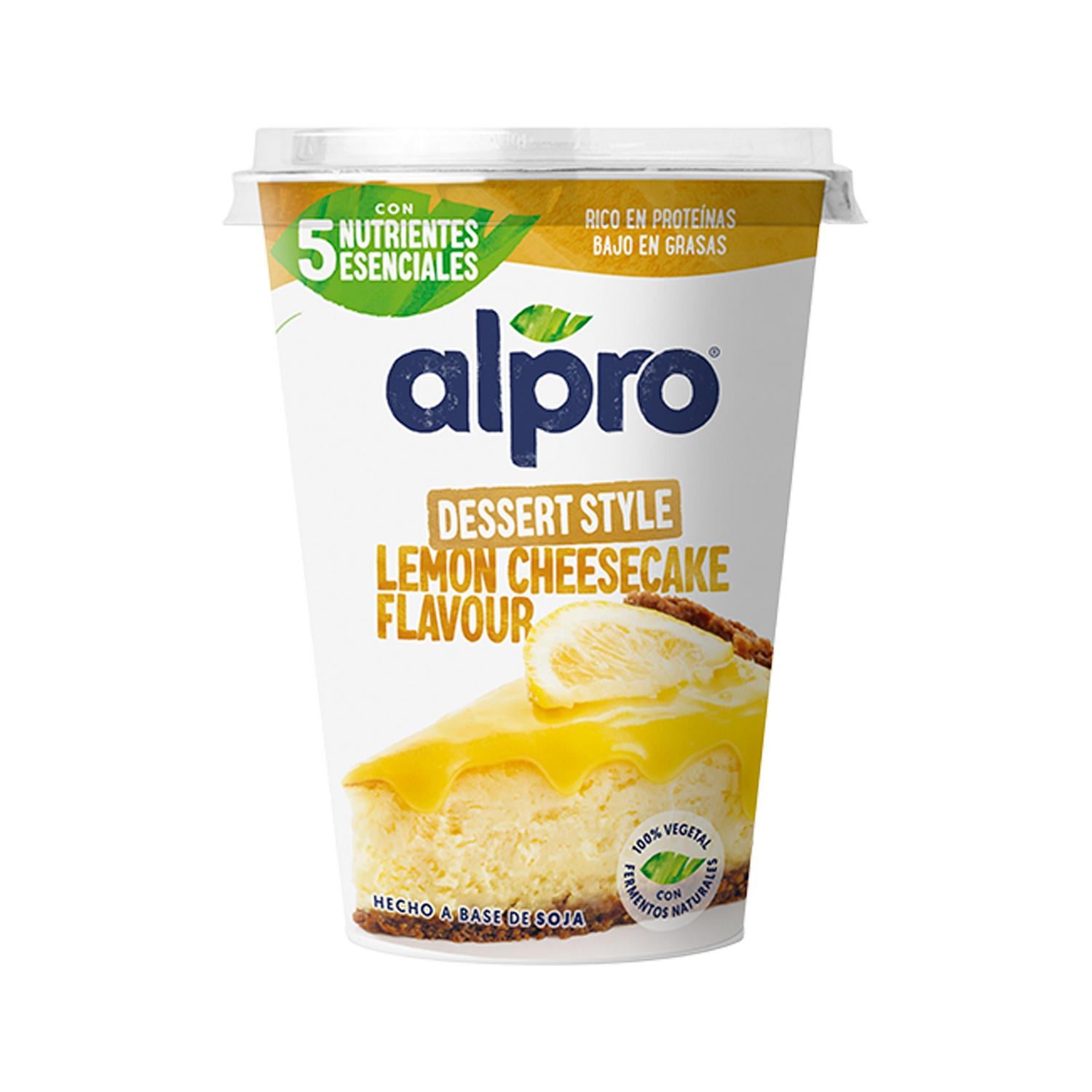 Producto fermentado de soja con limón Alpro sin gluten sin lactosa 400 g. — otra vista del envase
