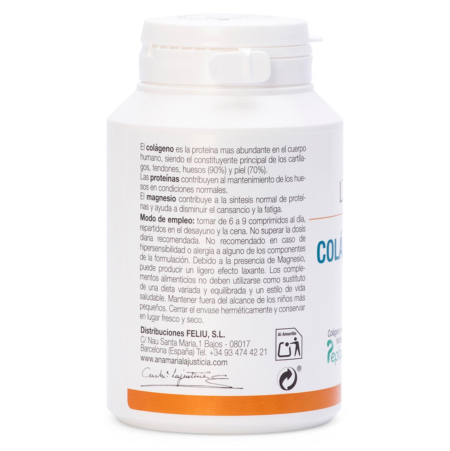 Colágeno marino con magnesio sabor limón Ana María Lajusticia sin gluten y sin lactosa 180 ud. — otra vista del envase