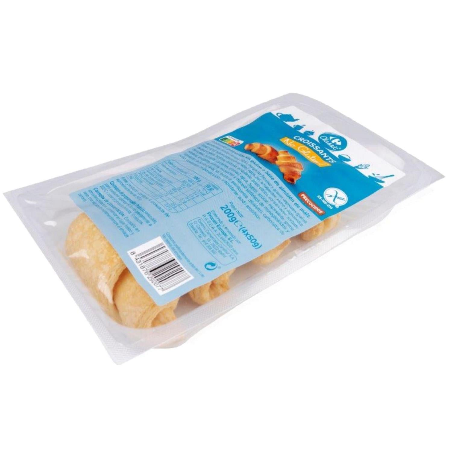 Croissant Classic Carrefour No Gluten sin gluten 200 g. — otra vista del envase