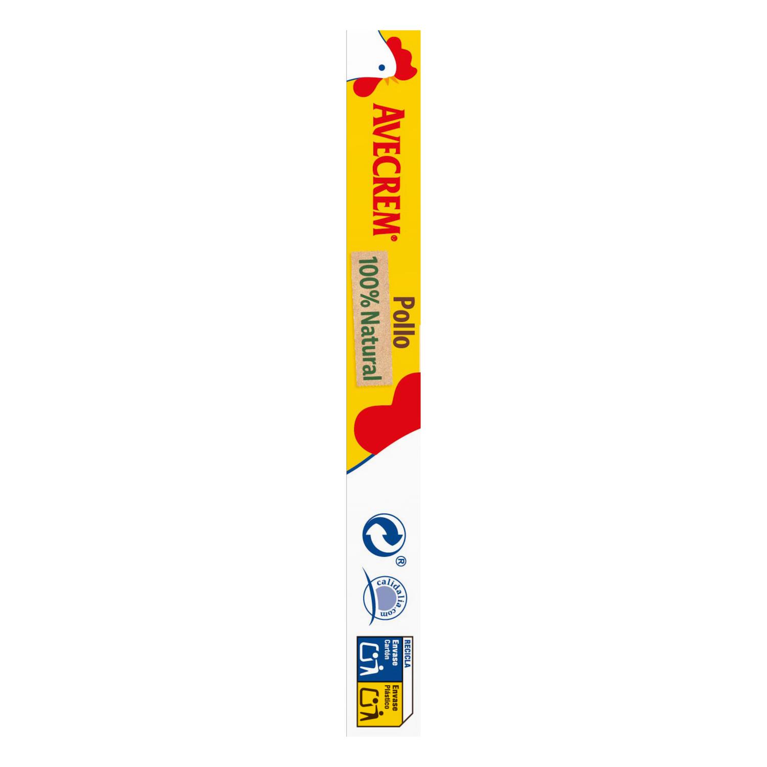 Caldo de pollo 100% natural Avecrem Gallina Blanca sin gluten 10 pastillas — otra vista del envase