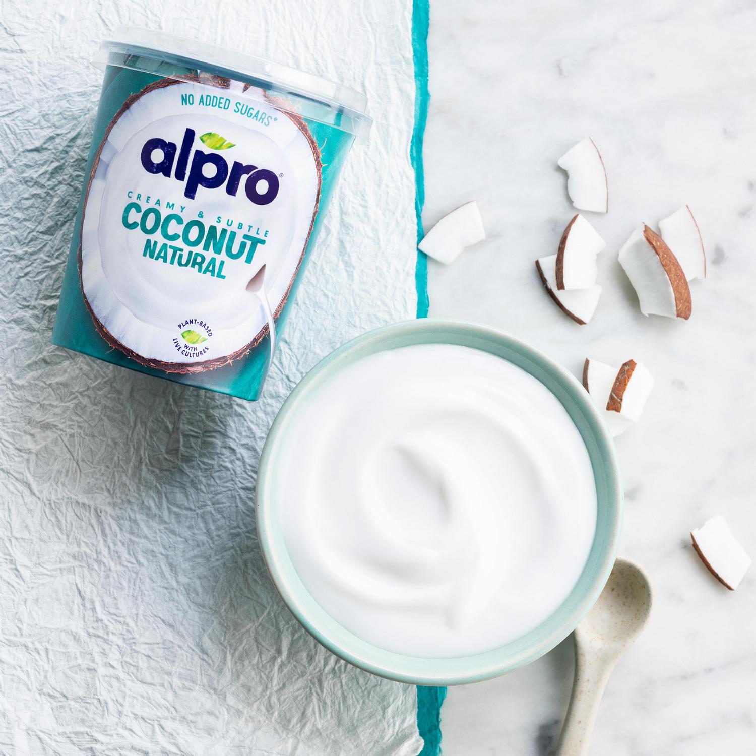Preparado de coco natural Alpro sin gluten y sin lactosa 350 g. — otra vista del envase