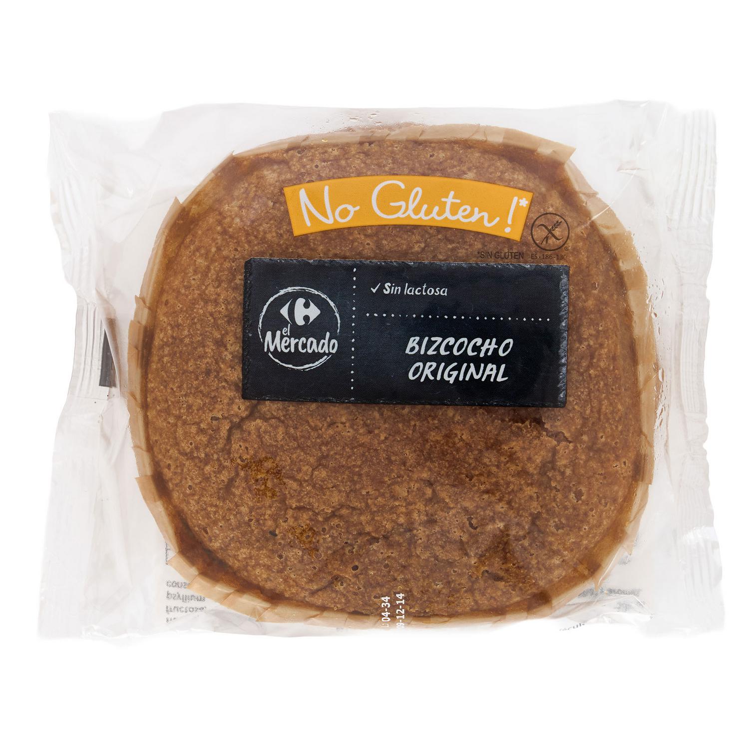 Bizcocho Carrefour El Mercado sin gluten y sin lactosa 300 g — otra vista del envase