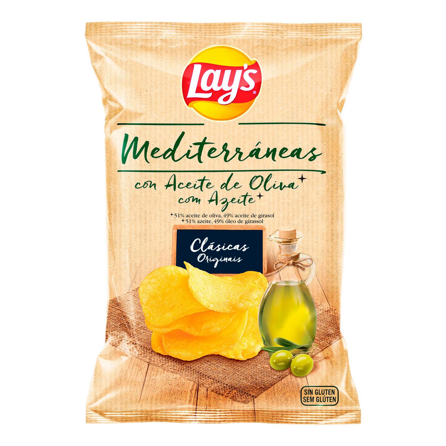 Patatas fritas Mediterráneas Lay's sin gluten 140 g. — otra vista del envase