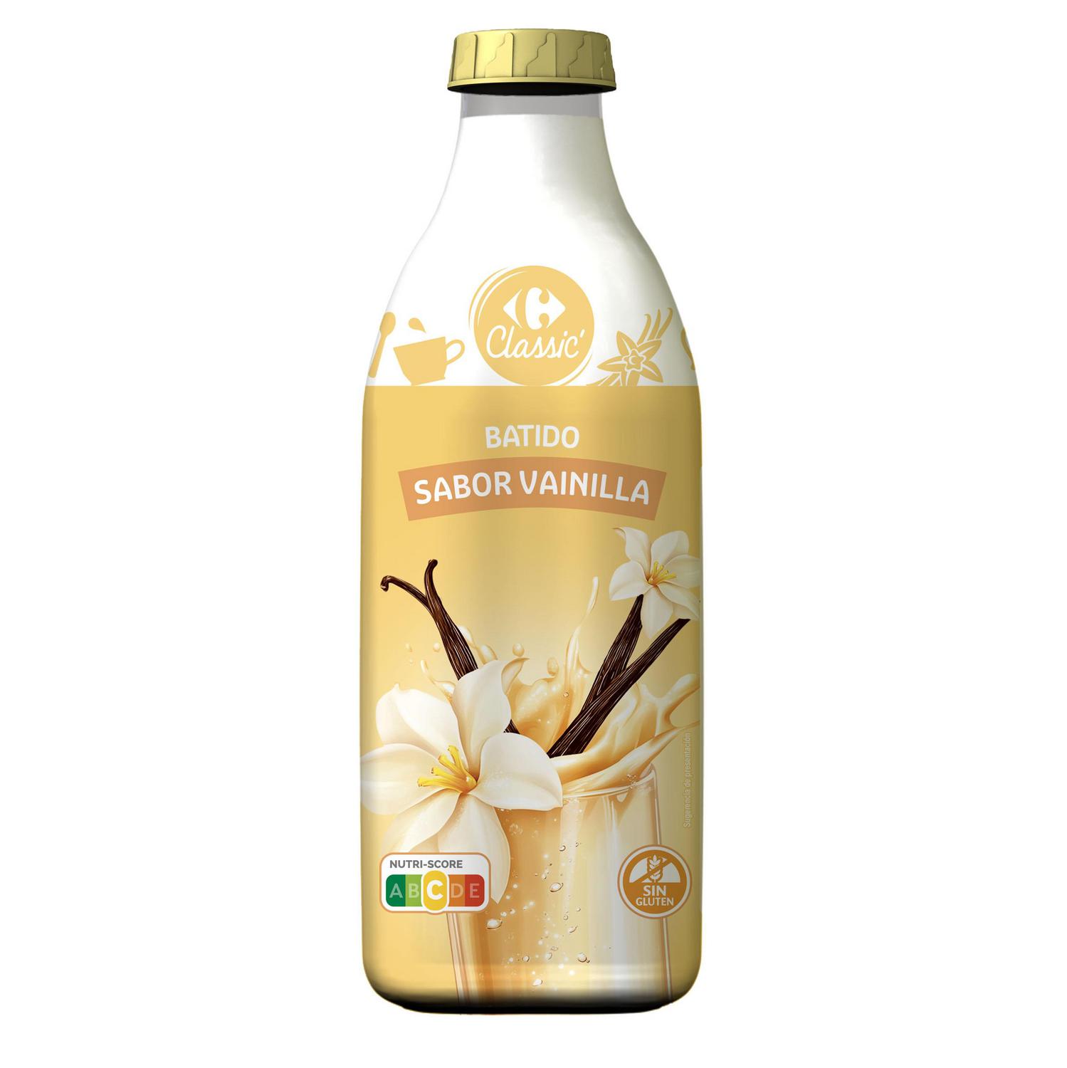 Batido de vainilla Carrefour Clasicc sin gluten 1 l. — otra vista del envase