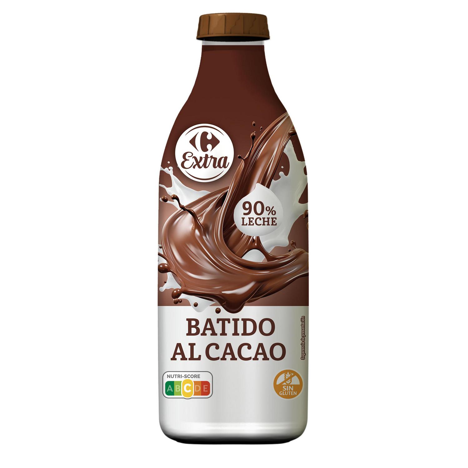 Bebida láctea al cacao Carrefour Clasicc sin gluten 1 l. — otra vista del envase