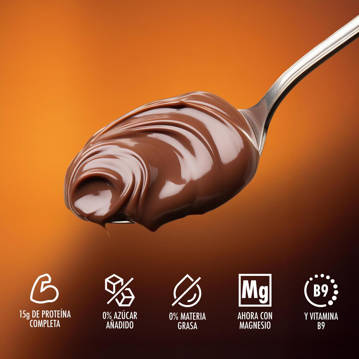Pudding de chocolate Yopro sin gluten 150 g. — otra vista del envase
