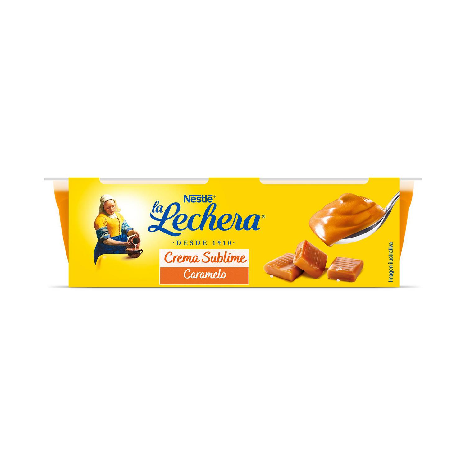 Postre crema de caramelo sublime Nestlé sin gluten pack de 2 unidades de 70 g. — otra vista del envase