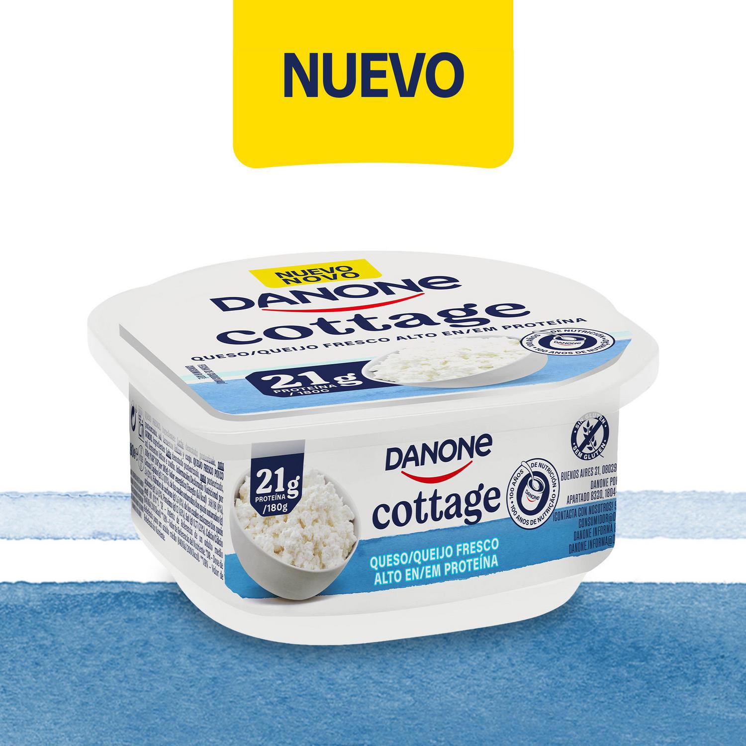 Queso fresco Cottage Danone sin gluten 180 g. — otra vista del envase