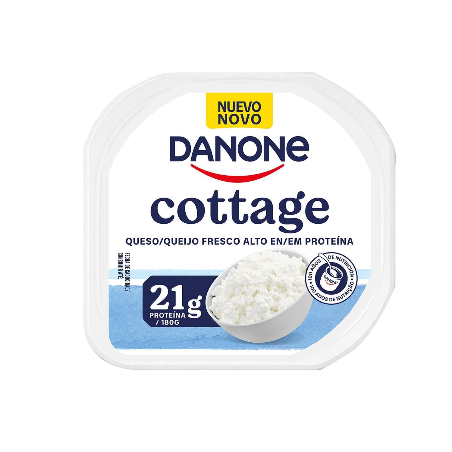 Queso fresco Cottage Danone sin gluten 180 g. — otra vista del envase