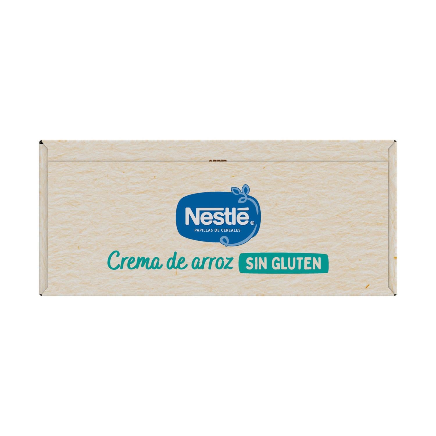 Papilla infantil desde 6 meses Nestlé crema de arroz sin gluten y sin azúcar añadido 450 g. — otra vista del envase