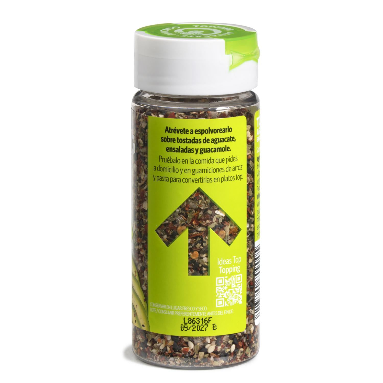 Sazonador topping aguacate ensalada Carmencita sin gluten 65 g. — otra vista del envase