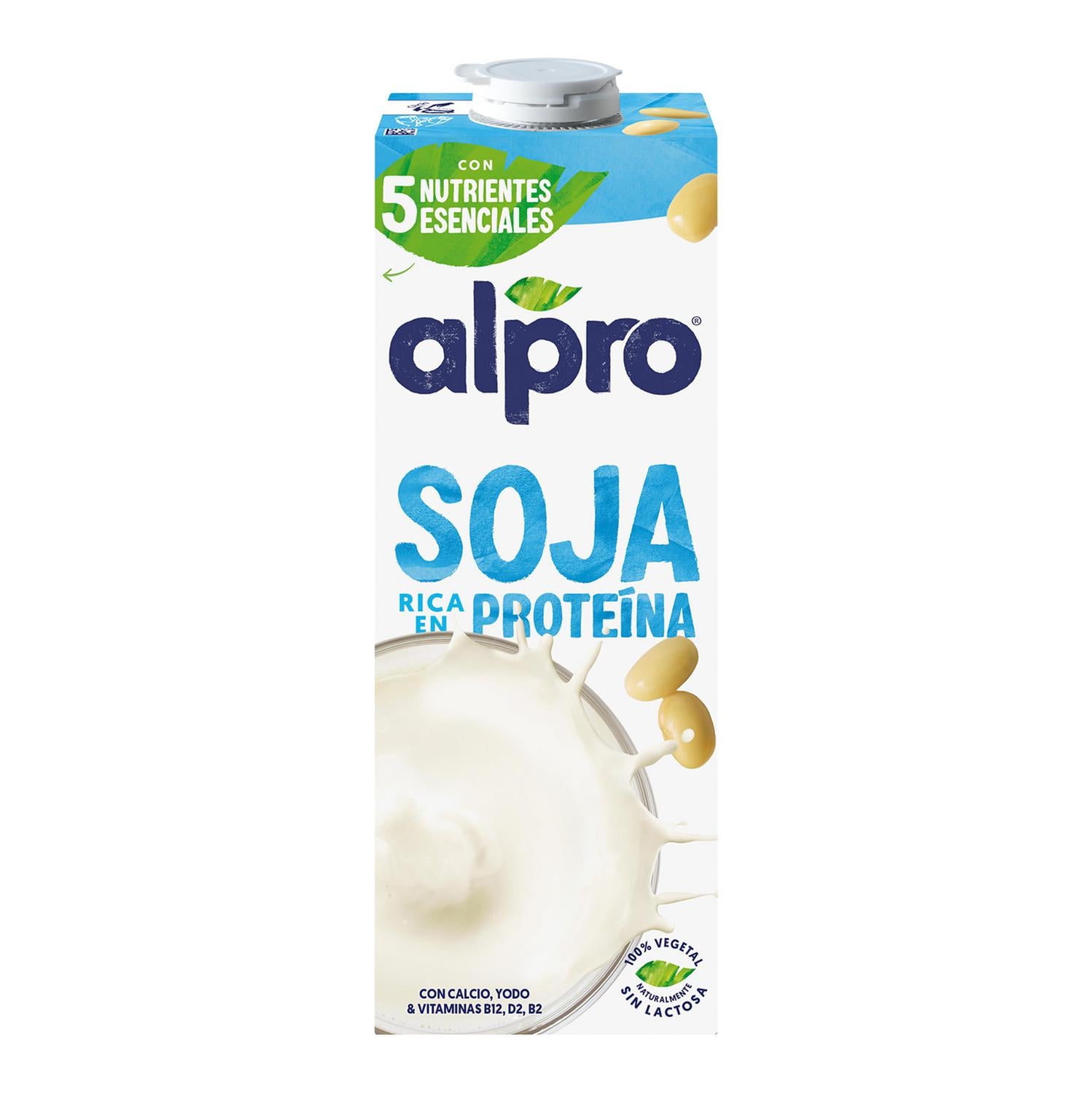 Bebida de soja Alpro sin gluten y sin lactosa brik 1 l. — otra vista del envase