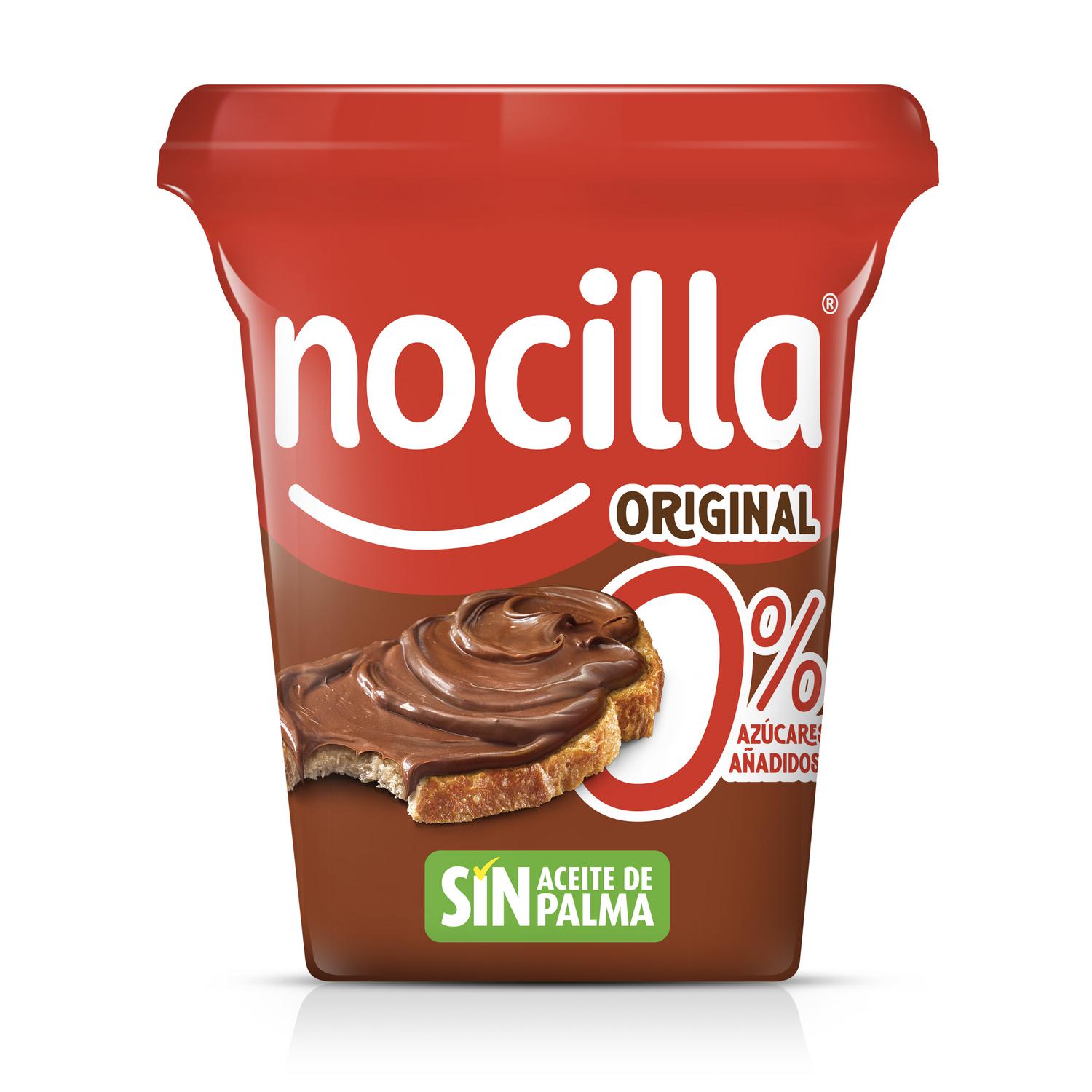 Crema de cacao con avellanas original Nocilla sin gluten y sin azúcar añadido 340 g. — otra vista del envase