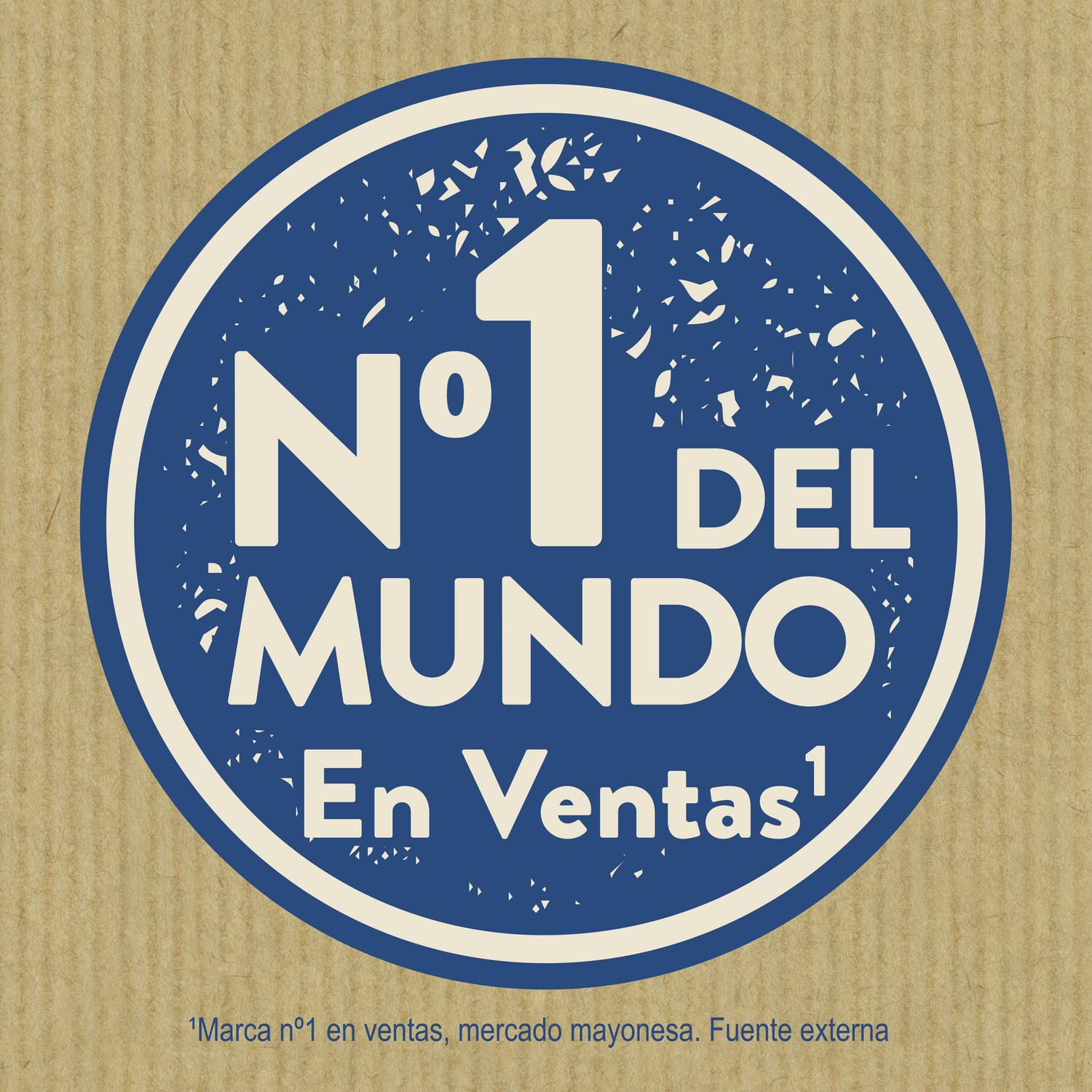 Mayonesa Hellmann's sin gluten envase 750 ml. — otra vista del envase