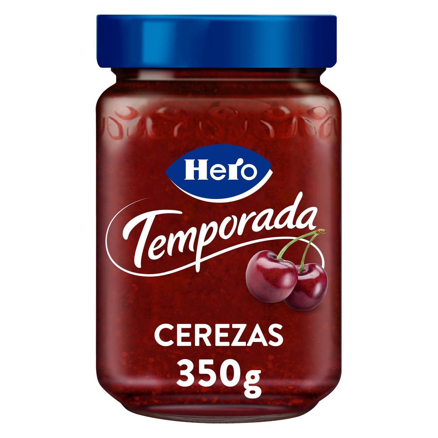 Mermelada de cerezas Temporada Hero sin gluten 350 g. — otra vista del envase
