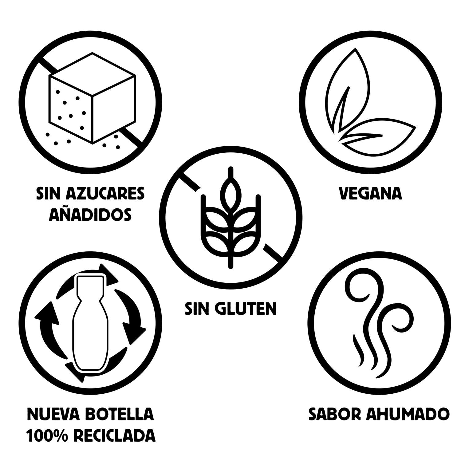 Salsa barbacoa Cero Prima sin gluten y sin azúcar añadido envase 510 g. — otra vista del envase