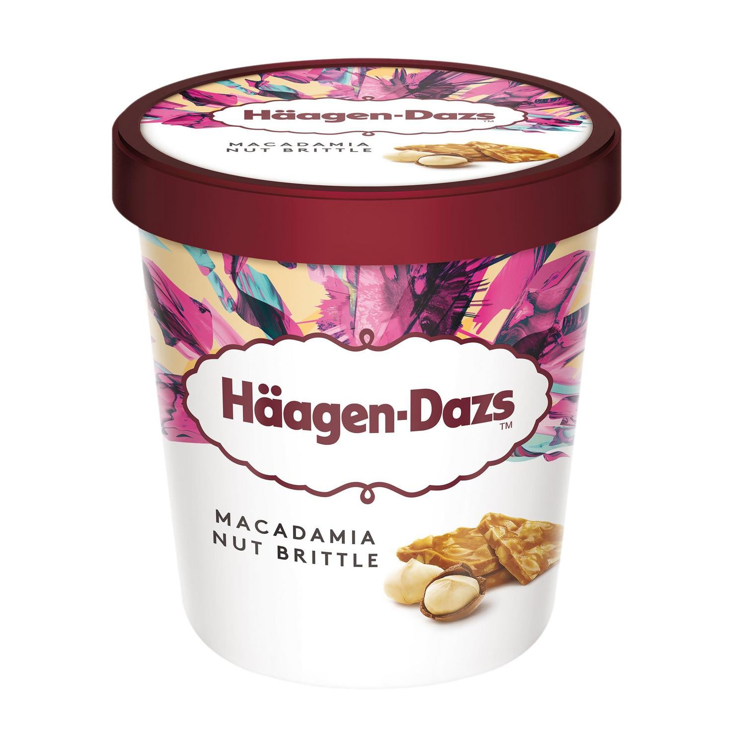 Helado de nueces de macadamia Häagen Dazs sin gluten 460 ml. — otra vista del envase