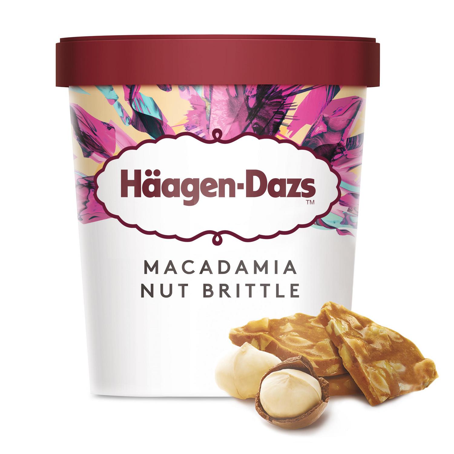 Helado de nueces de macadamia Häagen Dazs sin gluten 460 ml. — otra vista del envase