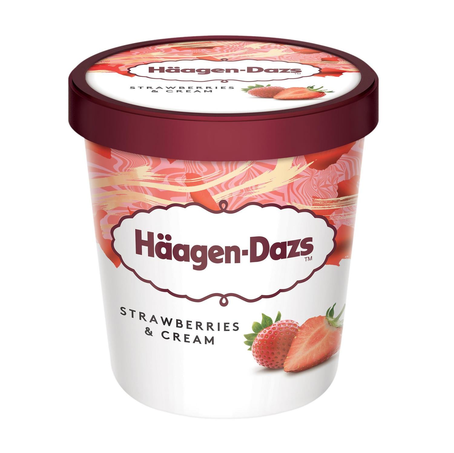 Helado de fresas y crema Häagen Dazs sin gluten 460 ml. — otra vista del envase