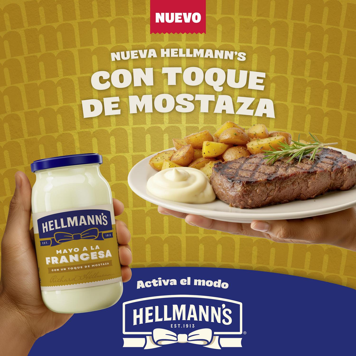 Mayonesa a la francesa Hellmann's sin gluten 340 ml. — otra vista del envase