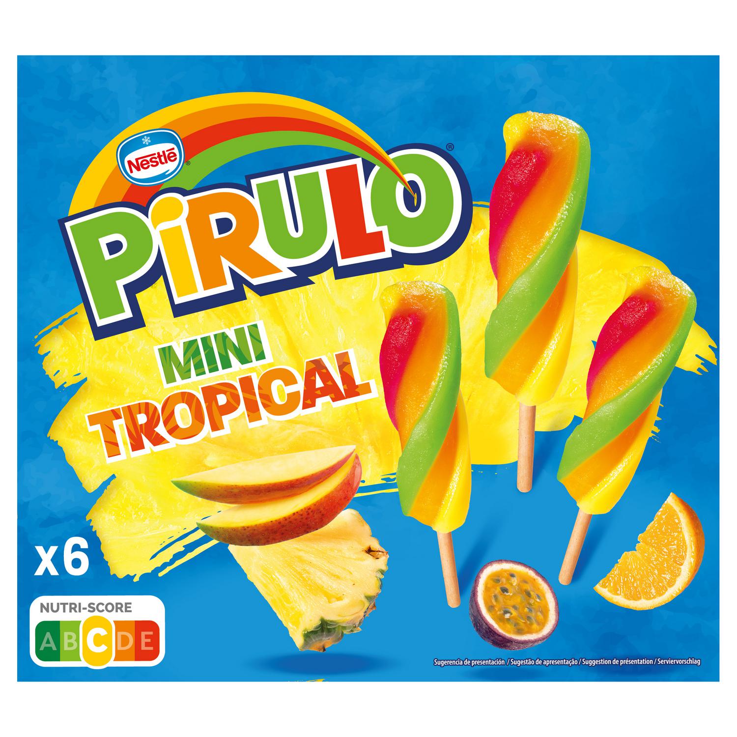 Helado Pirulo mini tropical Nestlé sin gluten 6 ud. — otra vista del envase